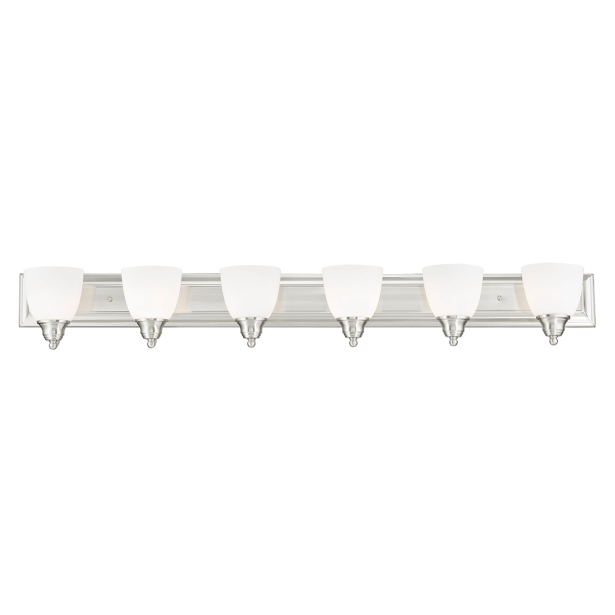 Image 6 Livex Springfield 48" Wide Brushed Nickel 6-Light Bath Light more views