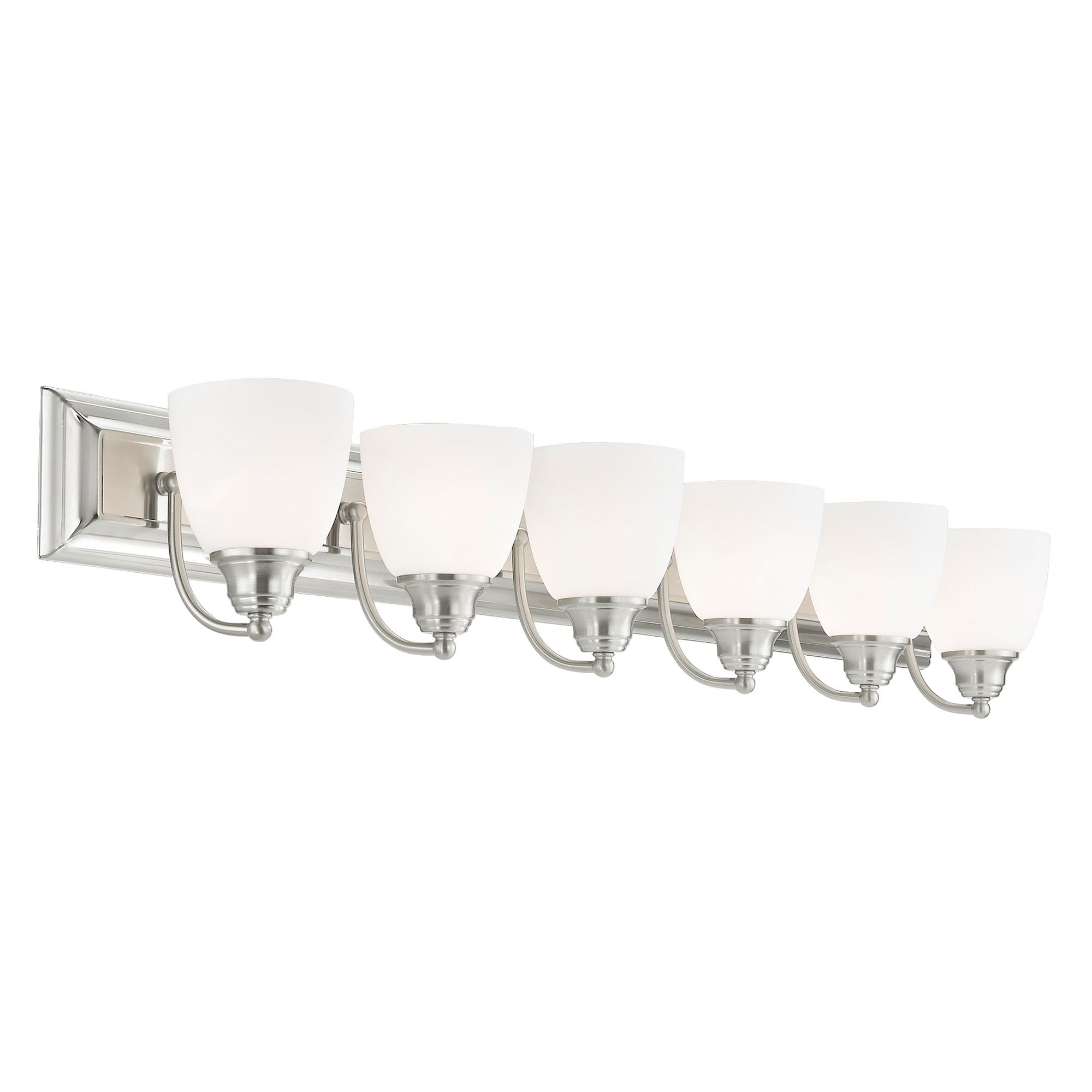 Image 7 Livex Springfield 48" Wide Brushed Nickel 6-Light Bath Light more views