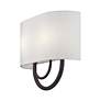 5_Livex Stratton 13" Wide 2-Light ADA Bronze and White Shade Wall Sconce more views