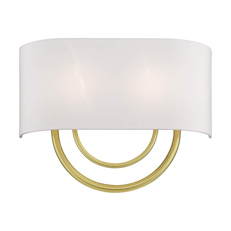 Image 3 Livex Stratton 15" Wide 2-Light Off-white and Gold ADA Wall Sconce more views