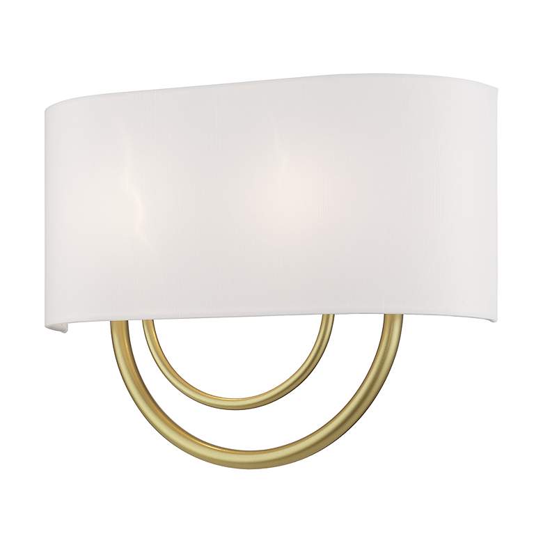 Image 4 Livex Stratton 15" Wide 2-Light Off-white and Gold ADA Wall Sconce more views