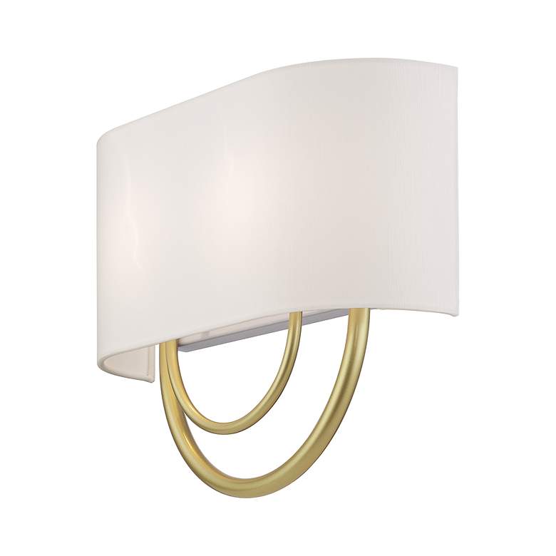 Image 5 Livex Stratton 15" Wide 2-Light Off-white and Gold ADA Wall Sconce more views