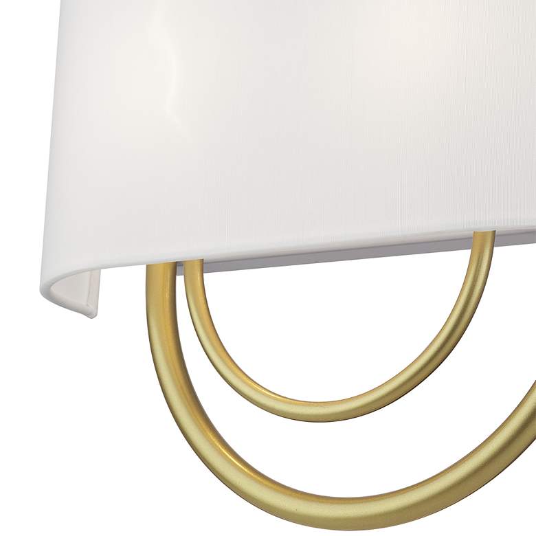 Image 6 Livex Stratton 15" Wide 2-Light Off-white and Gold ADA Wall Sconce more views