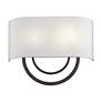 3_Livex Stratton 15" Wide Bronze with Off-White Fabric Shade ADA Sconce more views