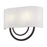 4_Livex Stratton 15" Wide Bronze with Off-White Fabric Shade ADA Sconce more views
