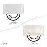 7_Livex Stratton 15" Wide Bronze with Off-White Fabric Shade ADA Sconce more views