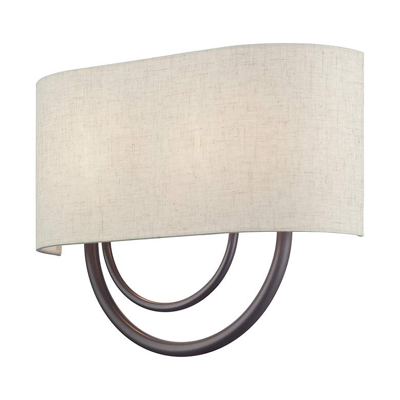 Image 4 Livex Stratton 9" Oatmeal and English Bronze 2-Light ADA Wall Sconce more views