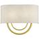 Livex Stratton 9" Wide 2-Light Oatmeal and Gold ADA Wall Sconce