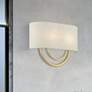 1_Livex Stratton 9" Wide 2-Light Oatmeal and Gold ADA Wall Sconce