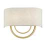 3_Livex Stratton 9" Wide 2-Light Oatmeal and Gold ADA Wall Sconce more views