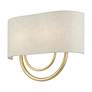 4_Livex Stratton 9" Wide 2-Light Oatmeal and Gold ADA Wall Sconce more views