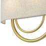 6_Livex Stratton 9" Wide 2-Light Oatmeal and Gold ADA Wall Sconce more views