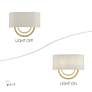 7_Livex Stratton 9" Wide 2-Light Oatmeal and Gold ADA Wall Sconce more views