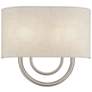 2_Livex Stratton 9" Wide 2-Light Oatmeal and Nickel ADA Wall Sconce