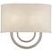 Livex Stratton 9" Wide 2-Light Oatmeal and Nickel ADA Wall Sconce