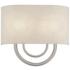 Livex Stratton 9" Wide 2-Light Oatmeal and Nickel ADA Wall Sconce