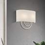 1_Livex Stratton 9" Wide 2-Light Oatmeal and Nickel ADA Wall Sconce