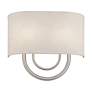3_Livex Stratton 9" Wide 2-Light Oatmeal and Nickel ADA Wall Sconce more views