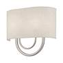 4_Livex Stratton 9" Wide 2-Light Oatmeal and Nickel ADA Wall Sconce more views