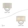 7_Livex Stratton 9" Wide 2-Light Oatmeal and Nickel ADA Wall Sconce more views