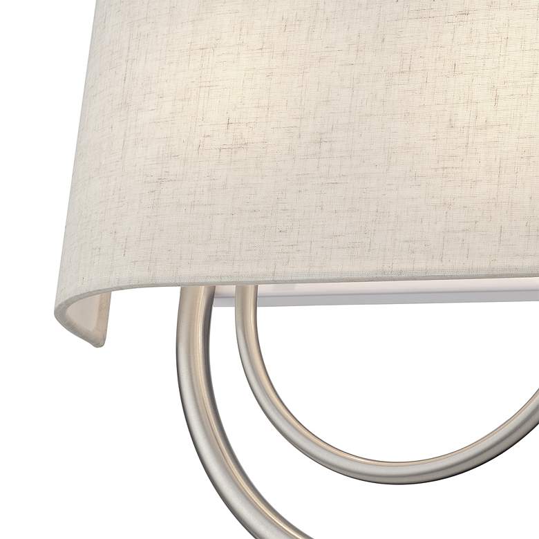 Image 6 Livex Stratton 9" Wide 2-Light Oatmeal Brushed Nickel ADA Sconce more views