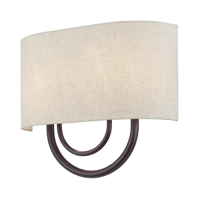 Image 4 Livex Stratton 9" Wide 2-Light Oatmeal English Bronze ADA Sconce more views