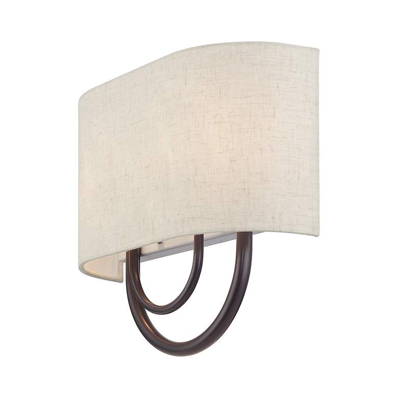 Image 5 Livex Stratton 9" Wide 2-Light Oatmeal English Bronze ADA Sconce more views