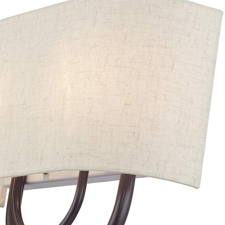 Image 6 Livex Stratton 9" Wide 2-Light Oatmeal English Bronze ADA Sconce more views