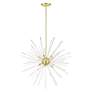 5_Livex Utopia 42"W Satin Brass 12-Light Sputnik Foyer Pendant more views