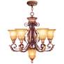 2_Livex Villa 26" Wide Verona Bronze 6-Light Chandelier
