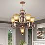 1_Livex Villa 26" Wide Verona Bronze 6-Light Chandelier