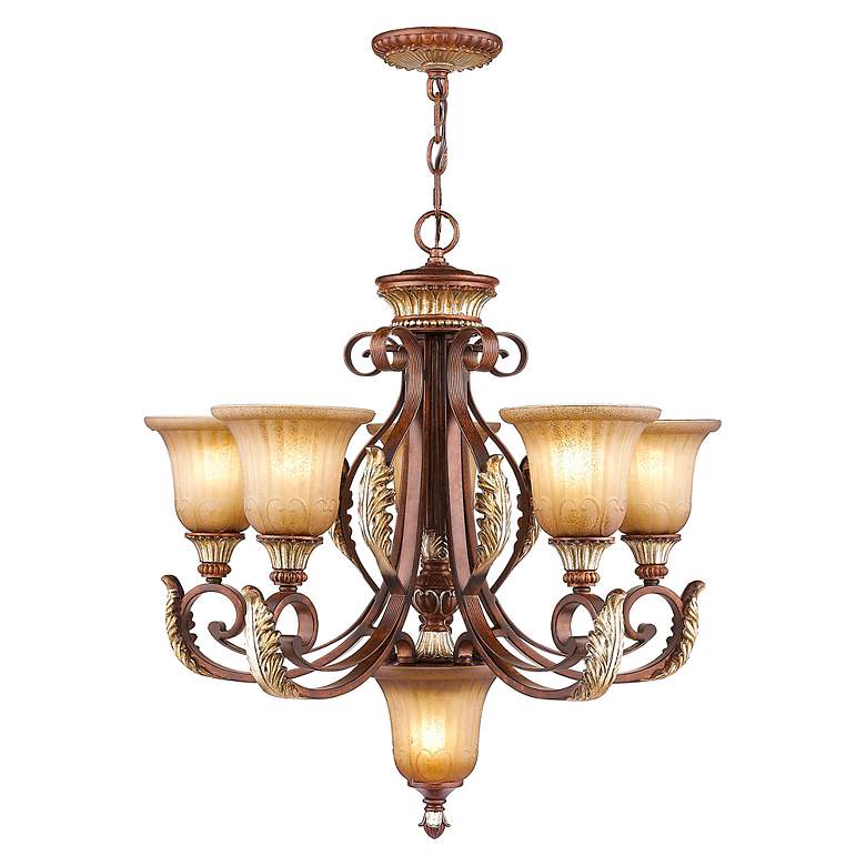 Image 3 Livex Villa 26" Wide Verona Bronze 6-Light Chandelier more views