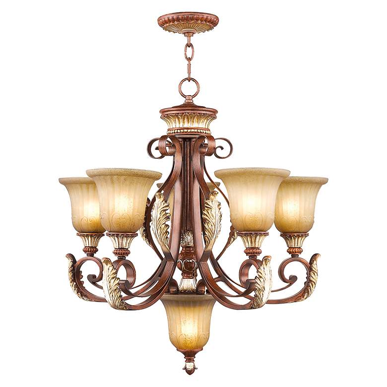 Image 5 Livex Villa 26" Wide Verona Bronze 6-Light Chandelier more views