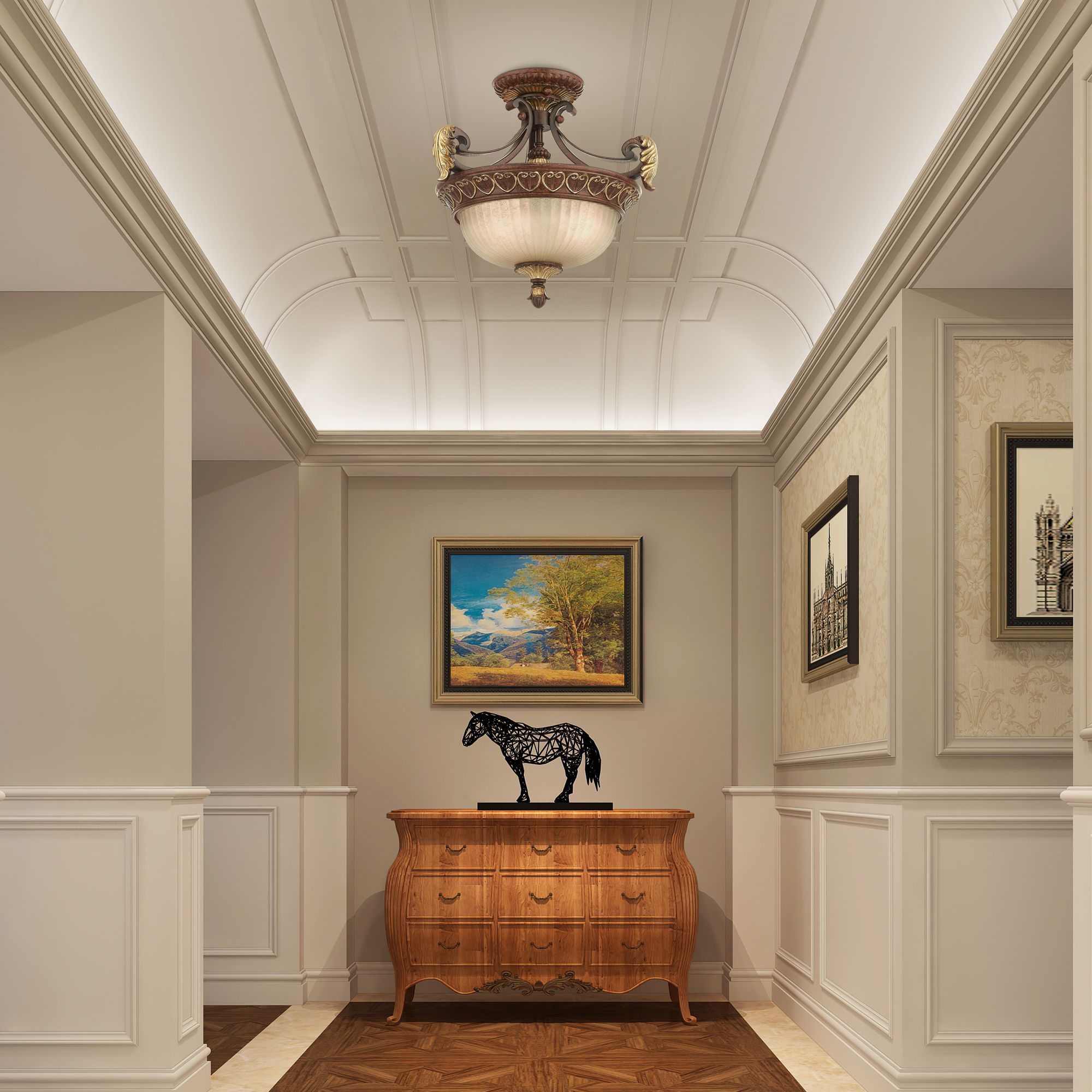 Livex Villa Verona 15 1/4" Wide Verona Bronze Pendant Light