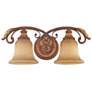 5_Livex Villa Verona 8" High Traditional Bronze 2-Light Wall Sconce more views