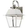 2_Livex Wentworth 12 1/2"H Brushed Nickel Outdoor Wall Light