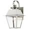 Livex Wentworth 12 1/2"H Brushed Nickel Outdoor Wall Light
