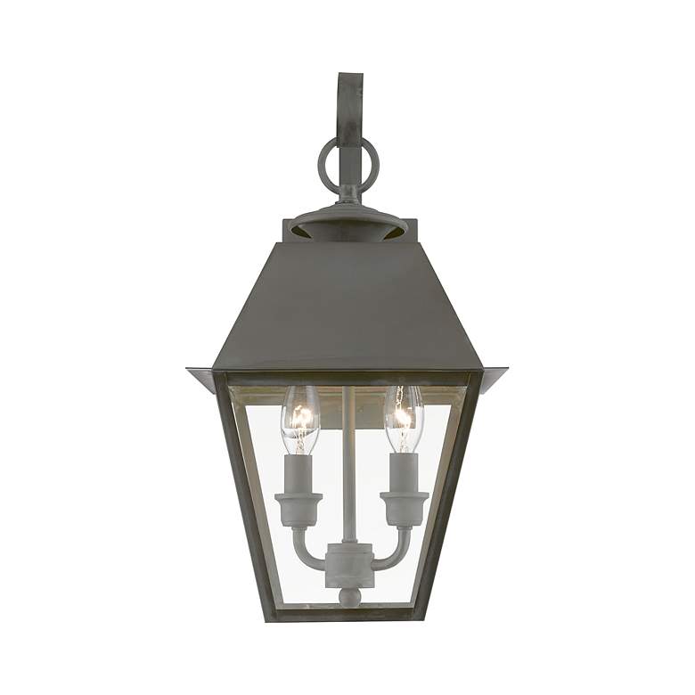 Image 6 Livex Wentworth 16 1/2"H Charcoal 2-Light Outdoor Wall Light more views