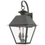 2_Livex Wentworth 22" High Charcoal 3-Light Outdoor Wall Light