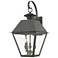 Livex Wentworth 22" High Charcoal 3-Light Outdoor Wall Light