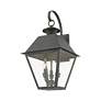 3_Livex Wentworth 22" High Charcoal 3-Light Outdoor Wall Light more views