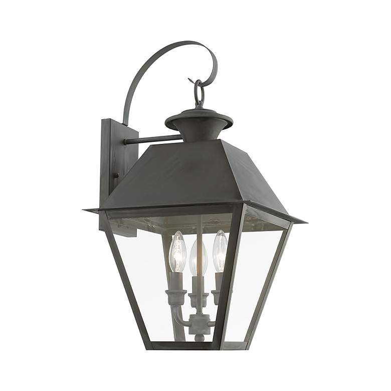 Image 4 Livex Wentworth 22" High Charcoal 3-Light Outdoor Wall Light more views