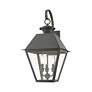 5_Livex Wentworth 22" High Charcoal 3-Light Outdoor Wall Light more views