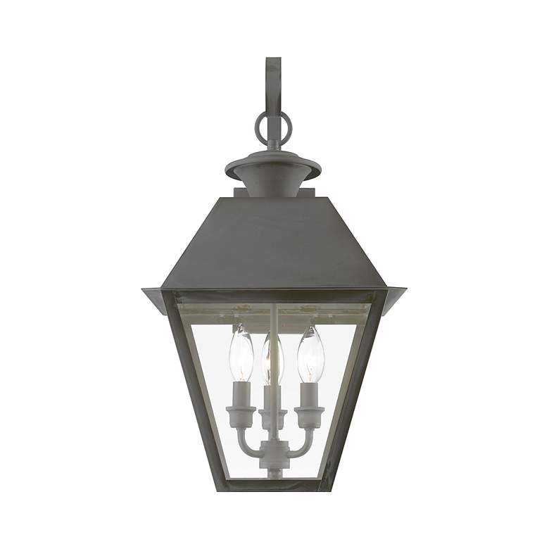 Image 6 Livex Wentworth 22" High Charcoal 3-Light Outdoor Wall Light more views
