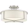 2_Livex Wesley 16"W Brushed Nickel 3-Light Drum Ceiling Light