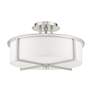 3_Livex Wesley 16"W Brushed Nickel 3-Light Drum Ceiling Light more views