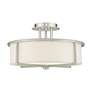 4_Livex Wesley 16"W Brushed Nickel 3-Light Drum Ceiling Light more views