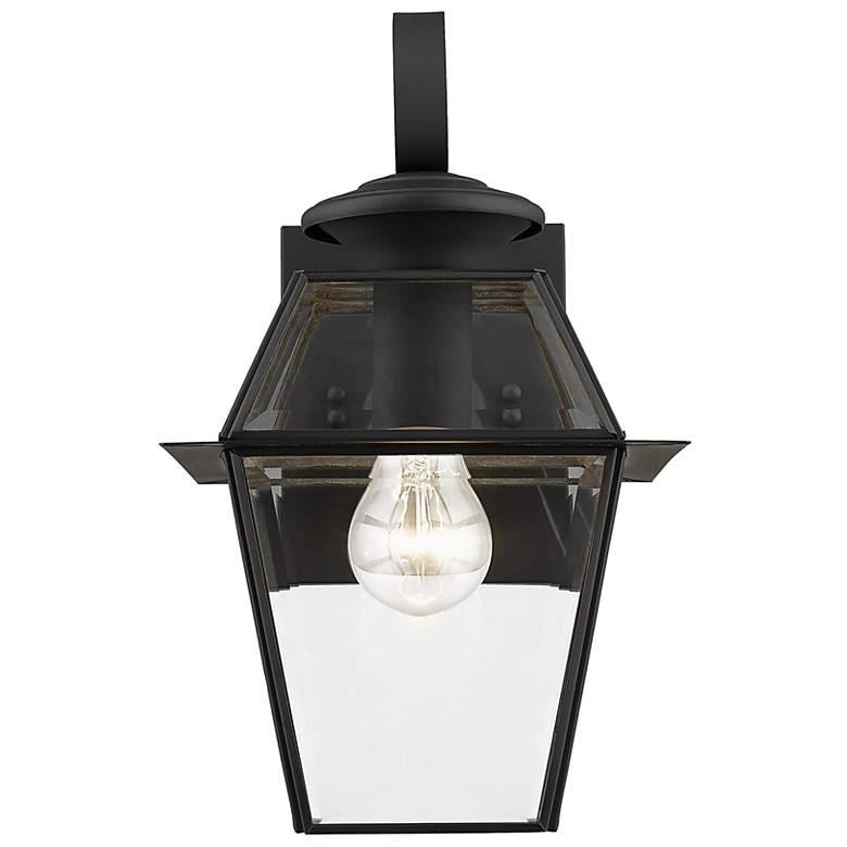Image 6 Livex Westover 12.5" High Black and Glass Outdoor Lantern Wall Light more views