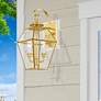 2_Livex Westover 16 1/2" 2-Light Polished Brass Outdoor Wall Light