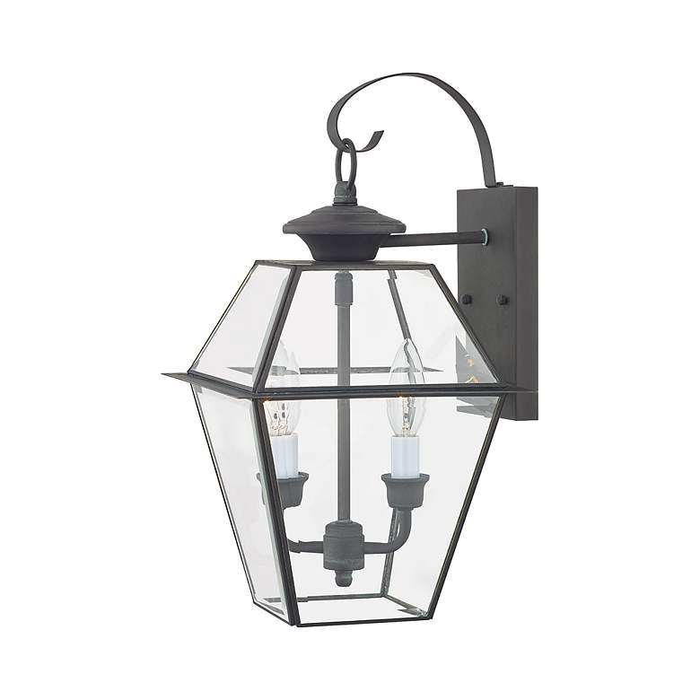 Image 6 Livex Westover 16 1/2" Charcoal 2-Light Outdoor Lantern Wall Light more views